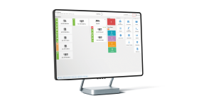 Computer monitor showing HemoHub Intelligent Data Management