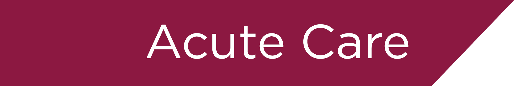 Banner with text "Acute Care"