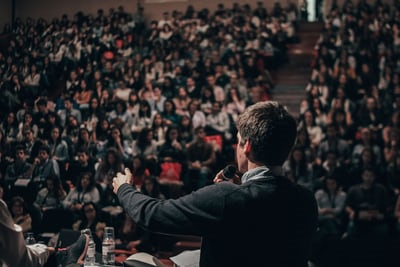 Man giving lecture